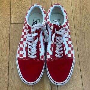 Vans Red checkered old skool men’s 9.5